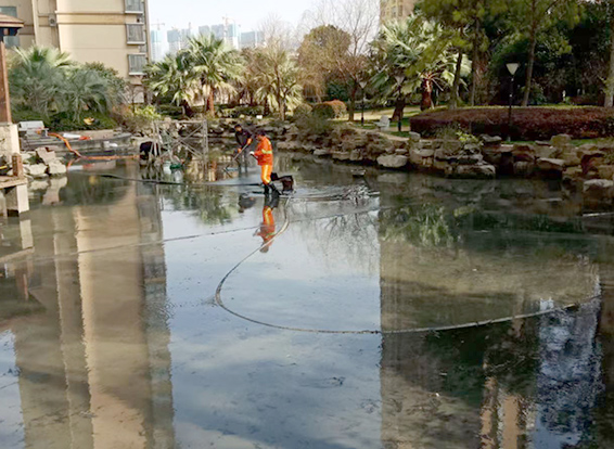 水富景观池淤泥清理